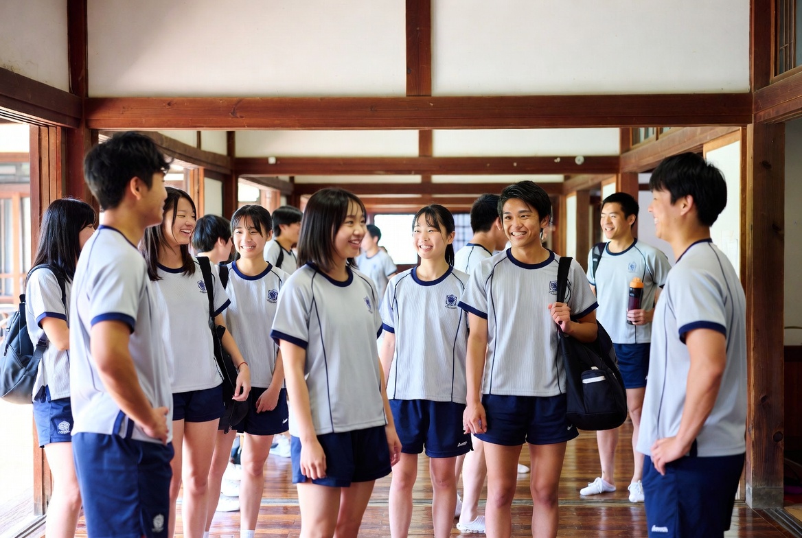 学生寮での男女学生のコミュニケーション